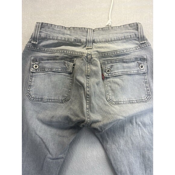 Levis 542 Low Straight Retro Patch Flap Pocket Gray Women Jeans 8 M WPL 423 - Picture 5 of 13